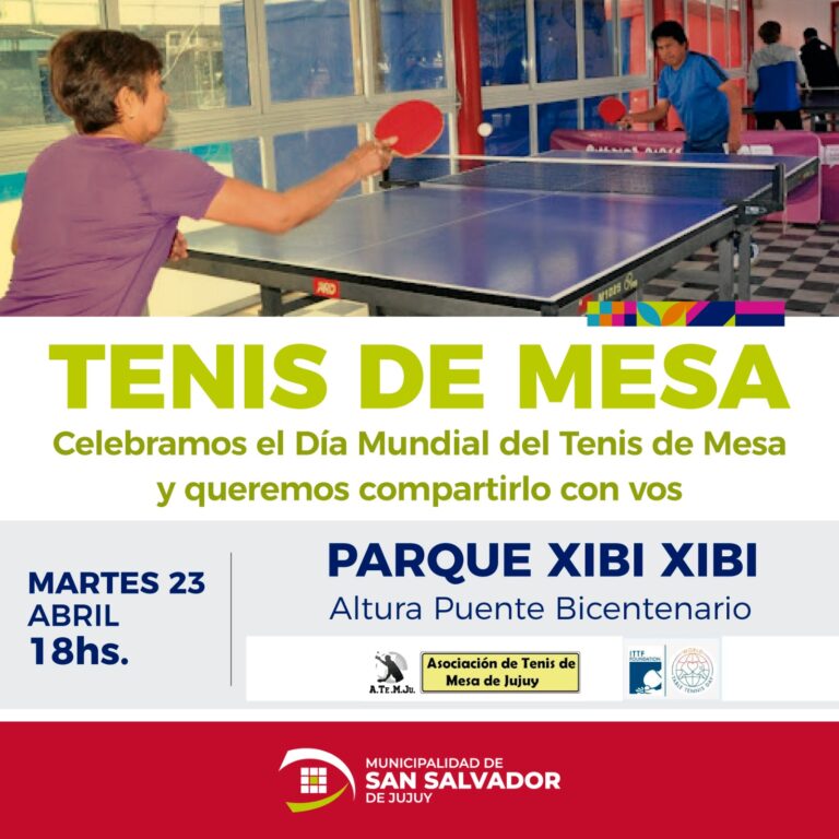 Celebrarán el Día Mundial del Tenis de Mesa en el Parque Xibi Xibi
